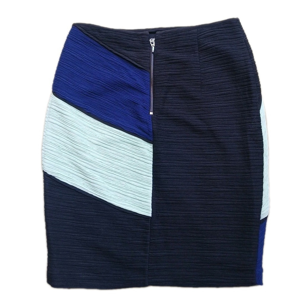 Anthropologie MAEVE Textured Colorblock Knit Skirt Size 8 - Picture 4 of 5